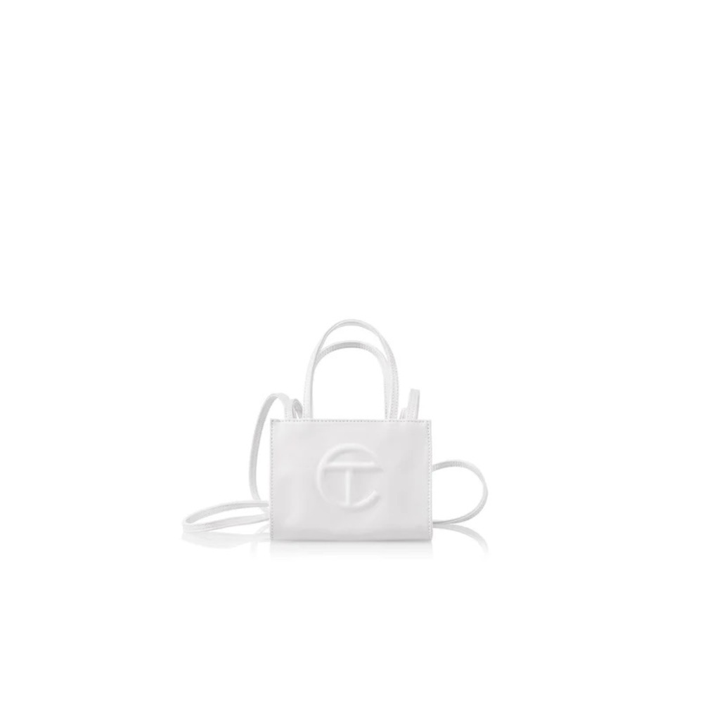 Telfar White Mini Shopping Tote